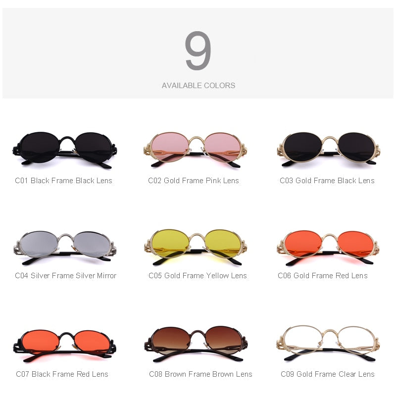 Steampunk Vintage Sunglasses (9 color) S'6166