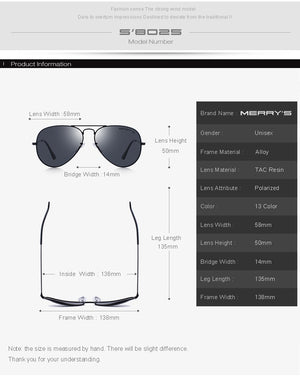 Classic Pilot Polarized Sunglasses S8025