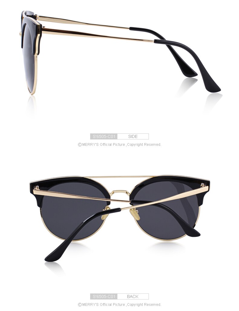 Cat Eye Polarized Sunglasses Twin-Beams Shades (5 color) S6505