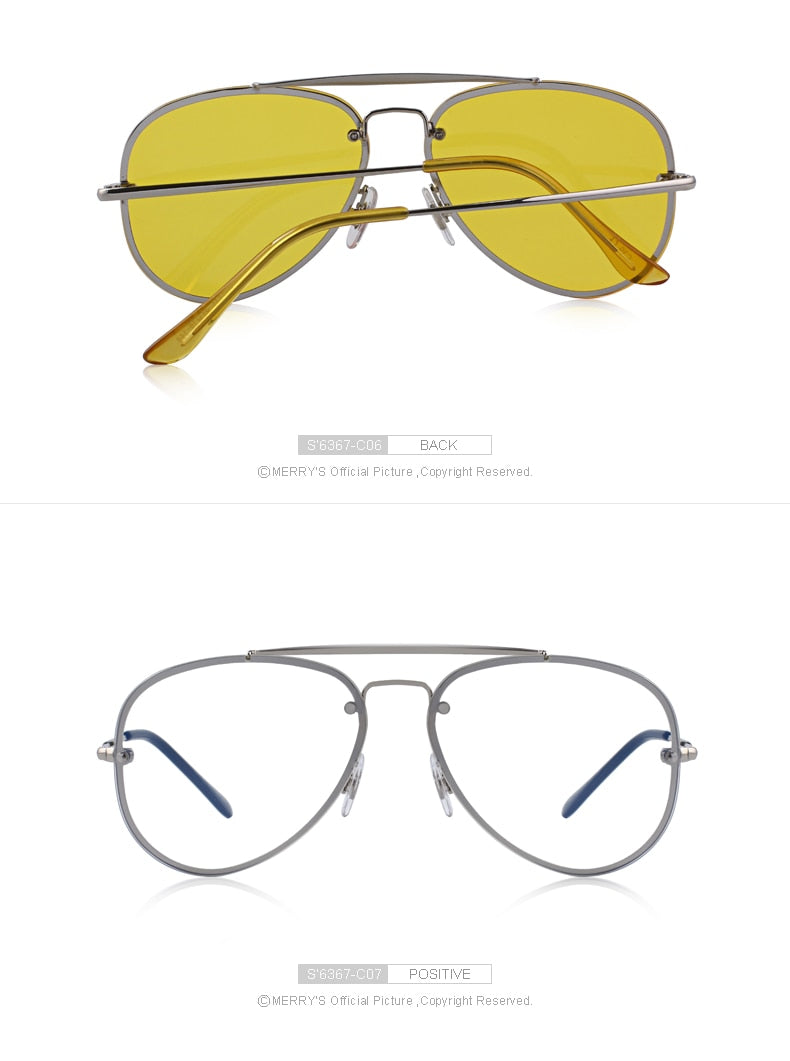 Twin-Beams Frame Sun Glasses Metal Temple (8 color) S6367