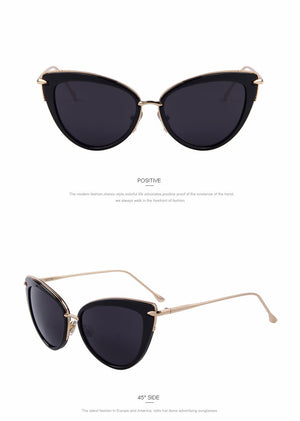 Cat Eye Oval Alloy Frame Sunglasses (7 color) MSP557