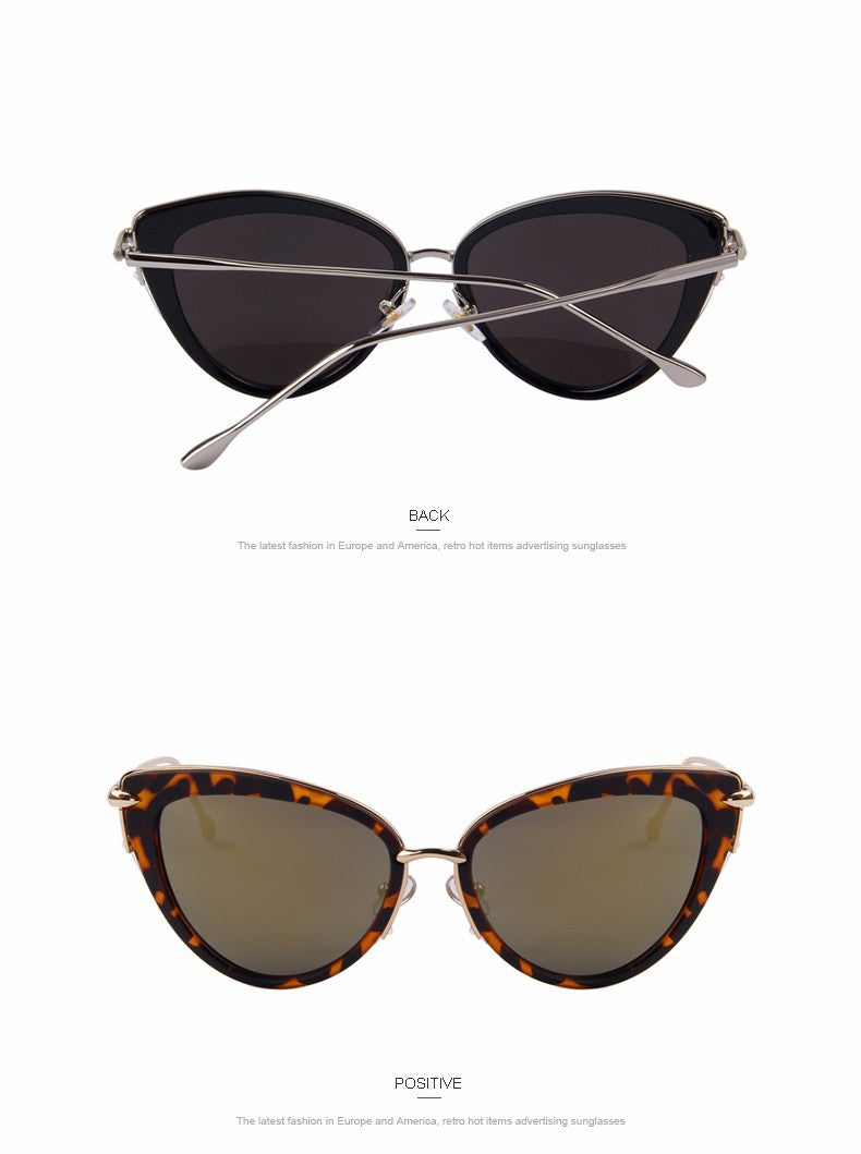 Cat Eye Oval Alloy Frame Sunglasses (7 color) MSP557