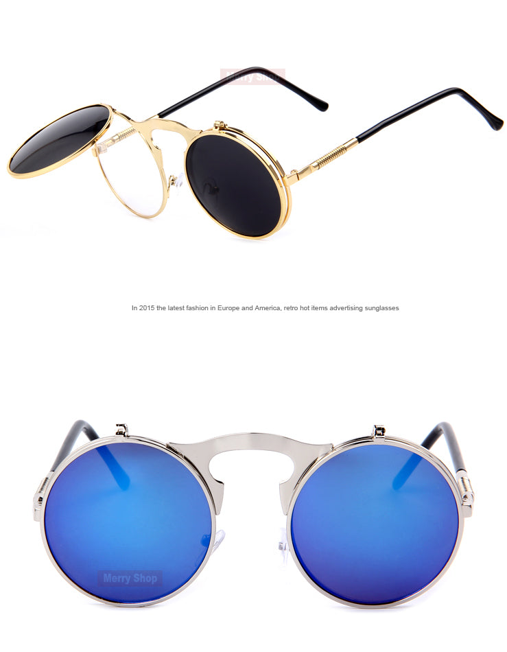 Steampunk Retro Circle  Sunglasses (5 color) MSP383
