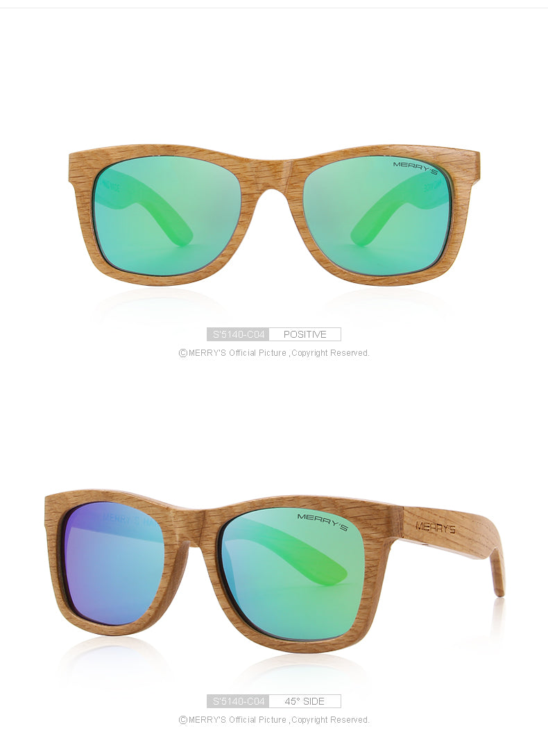 Retro Polarized Wooden Sunglasses (5 color) S5140