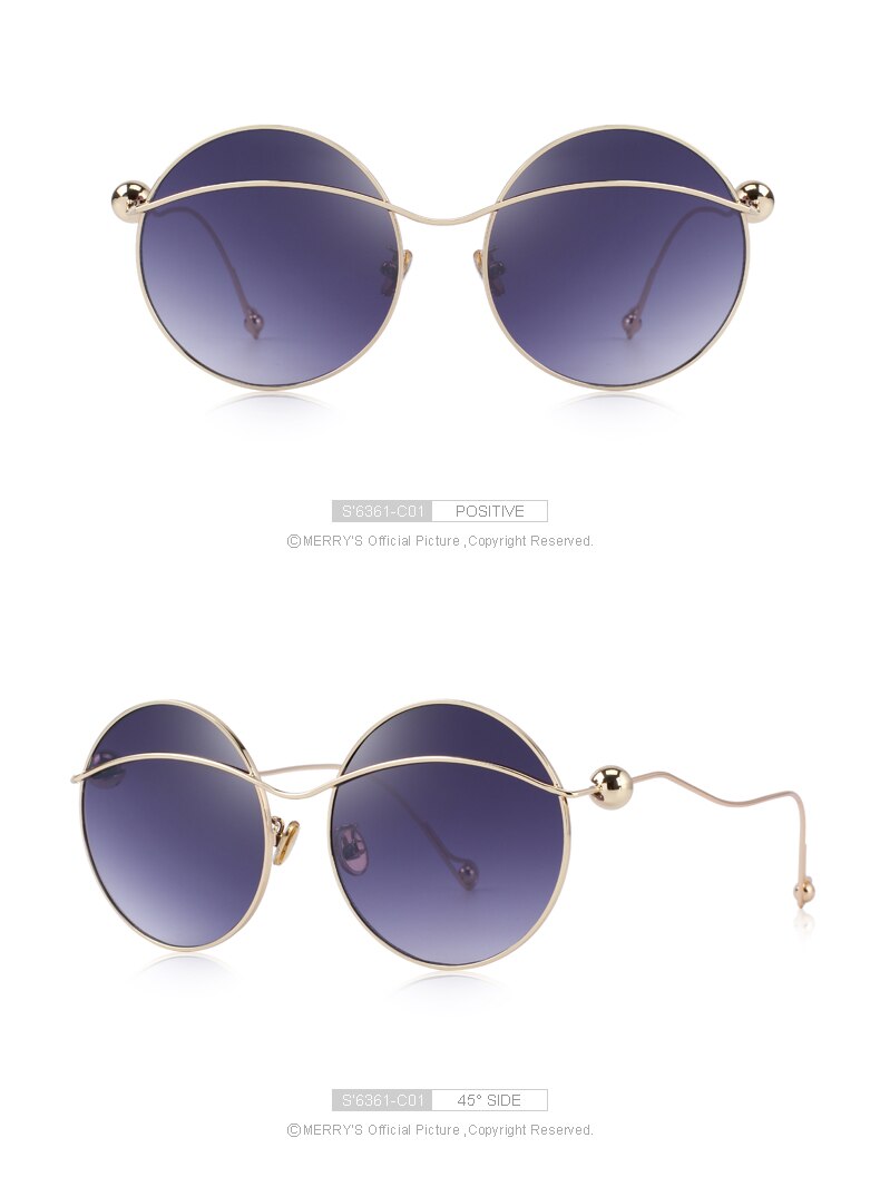 Butterfly Gradient Sunglasses Round Frame (9 color) S6361