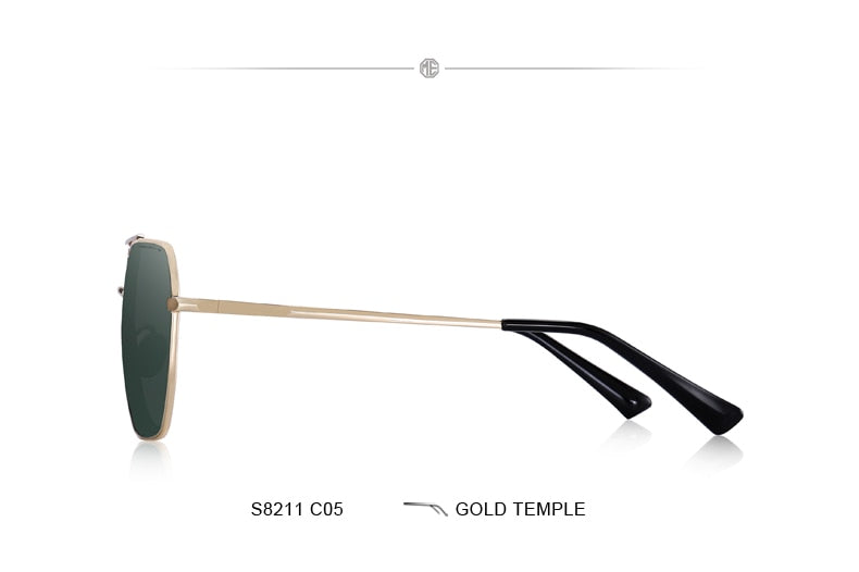 Square Sunglasses Aviation Frame HD Polarized Sunglasses S8211