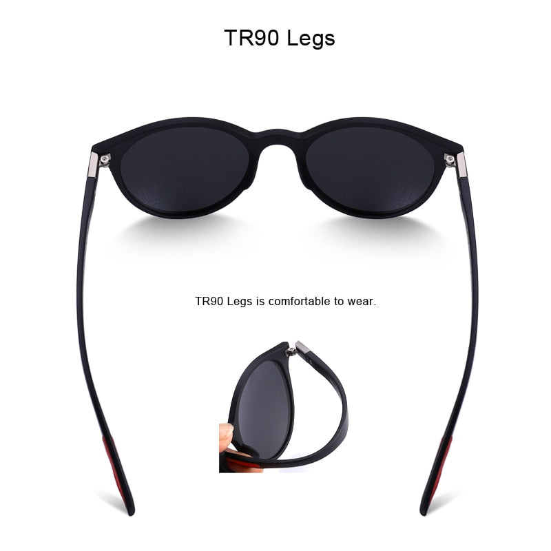 Classic Retro Rivet Polarized Sunglasses TR90 Legs(7 color) S8126