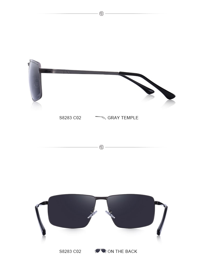 Rectangle Sunglasses Aviation Frame Polarized Sunglasses (3 color) S8283
