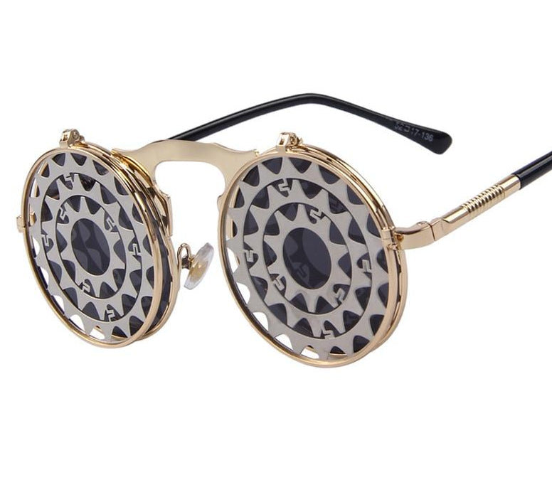 Steam Punk Gothic Vintage Clamshell Sunglasses (16 color) MSP680