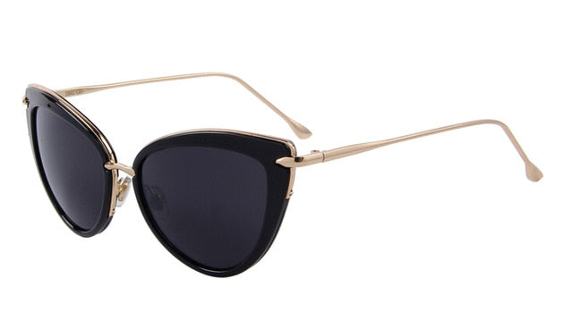 Cat Eye Oval Alloy Frame Sunglasses (7 color) MSP557