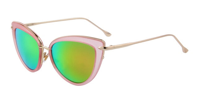 Cat Eye Oval Alloy Frame Sunglasses (7 color) MSP557