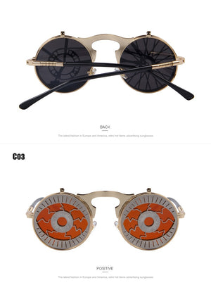 Steam Punk Gothic Vintage Clamshell Sunglasses (16 color) MSP680