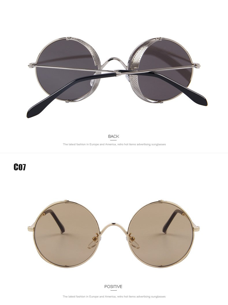 Classic Round Steampunk Sunglasses (9 color) MSP676