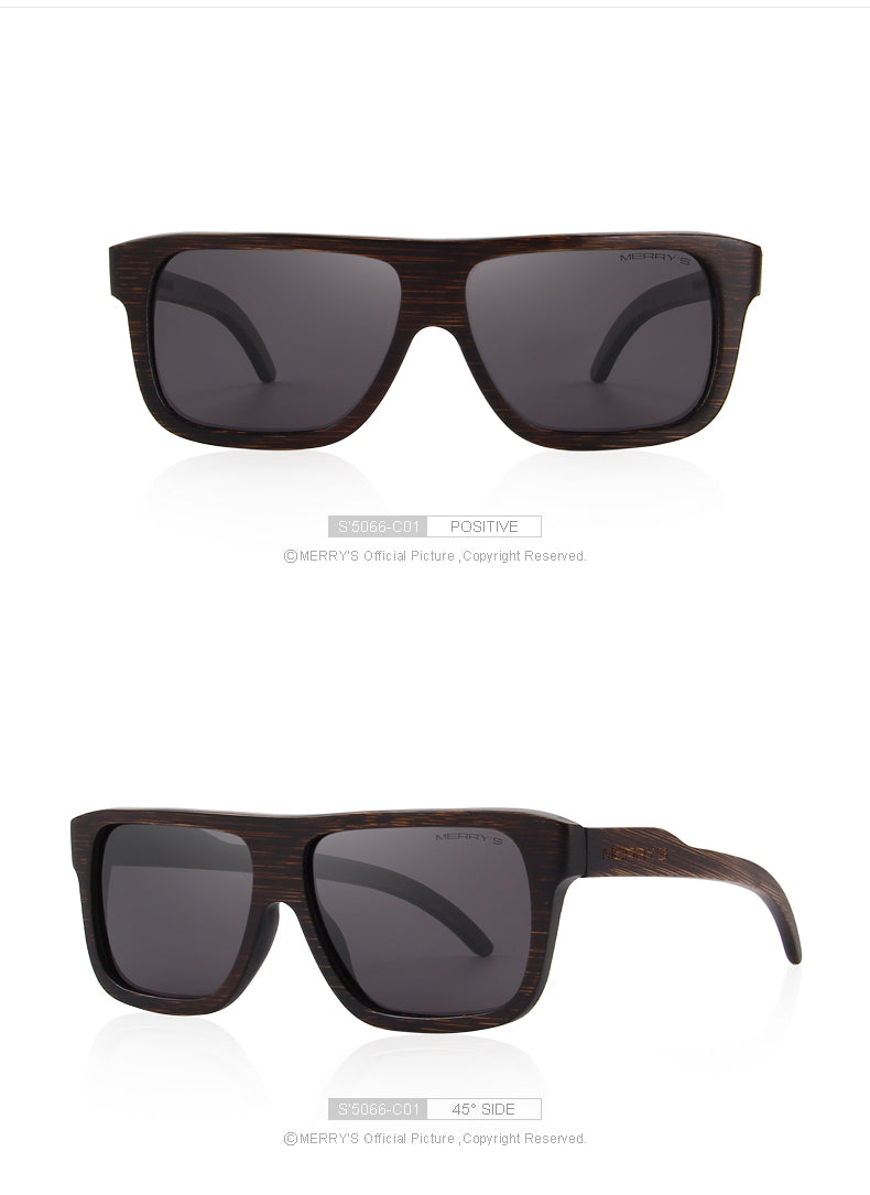 Square Wooden Polarized Sun Glasses (6 color)S5066