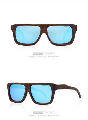 Square Wooden Polarized Sun Glasses (6 color)S5066