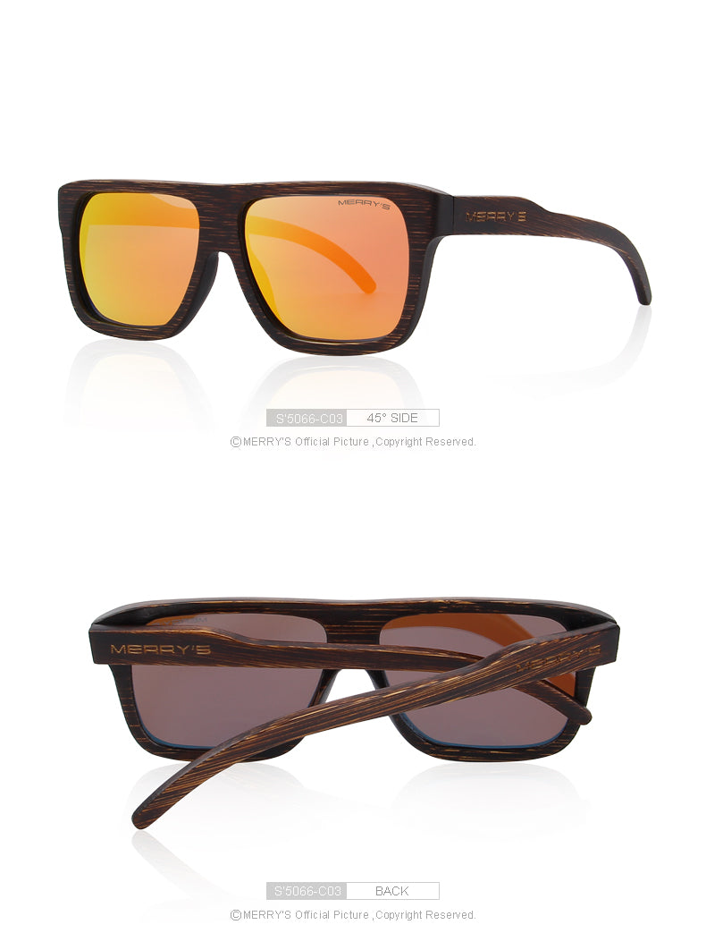 Square Wooden Polarized Sun Glasses (6 color)S5066