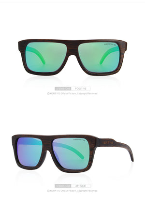 Square Wooden Polarized Sun Glasses (6 color)S5066