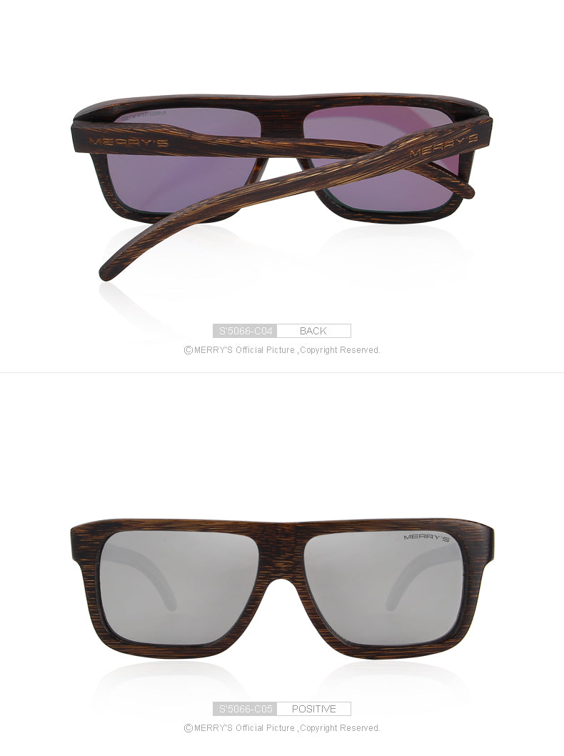 Square Wooden Polarized Sun Glasses (6 color)S5066