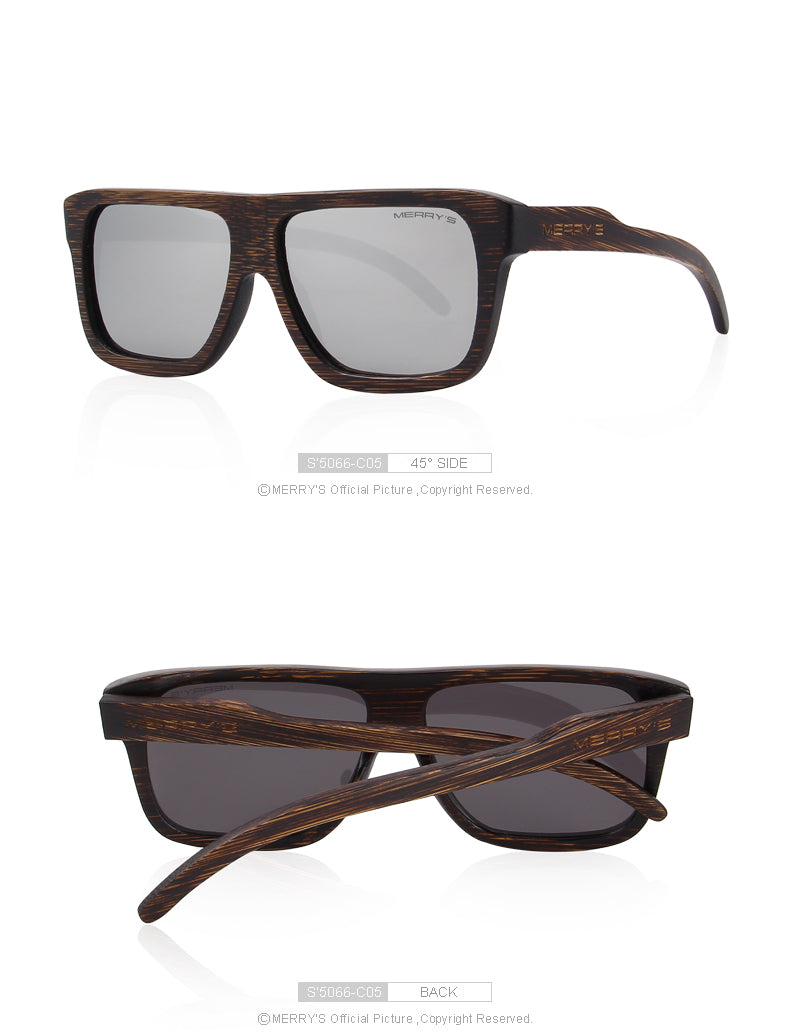 Square Wooden Polarized Sun Glasses (6 color)S5066