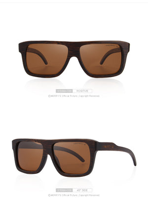 Square Wooden Polarized Sun Glasses (6 color)S5066