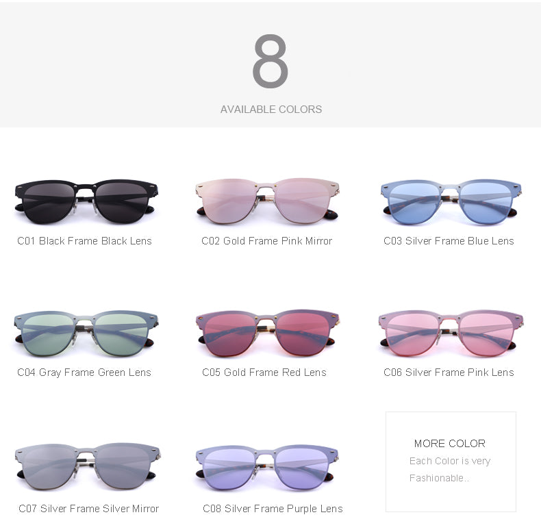 Classic Retro Rivet Sunglasses (8 color) S8208