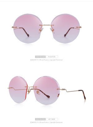 Rimless Round Sunglasses Gradient Lens (7 color) S6116