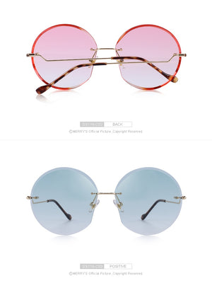 Rimless Round Sunglasses Gradient Lens (7 color) S6116