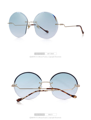 Rimless Round Sunglasses Gradient Lens (7 color) S6116