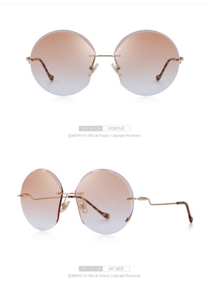 Rimless Round Sunglasses Gradient Lens (7 color) S6116