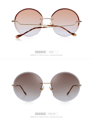 Rimless Round Sunglasses Gradient Lens (7 color) S6116