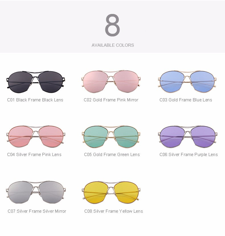 Twin Beam Metal Frame Sunglasses (8 color) S8006