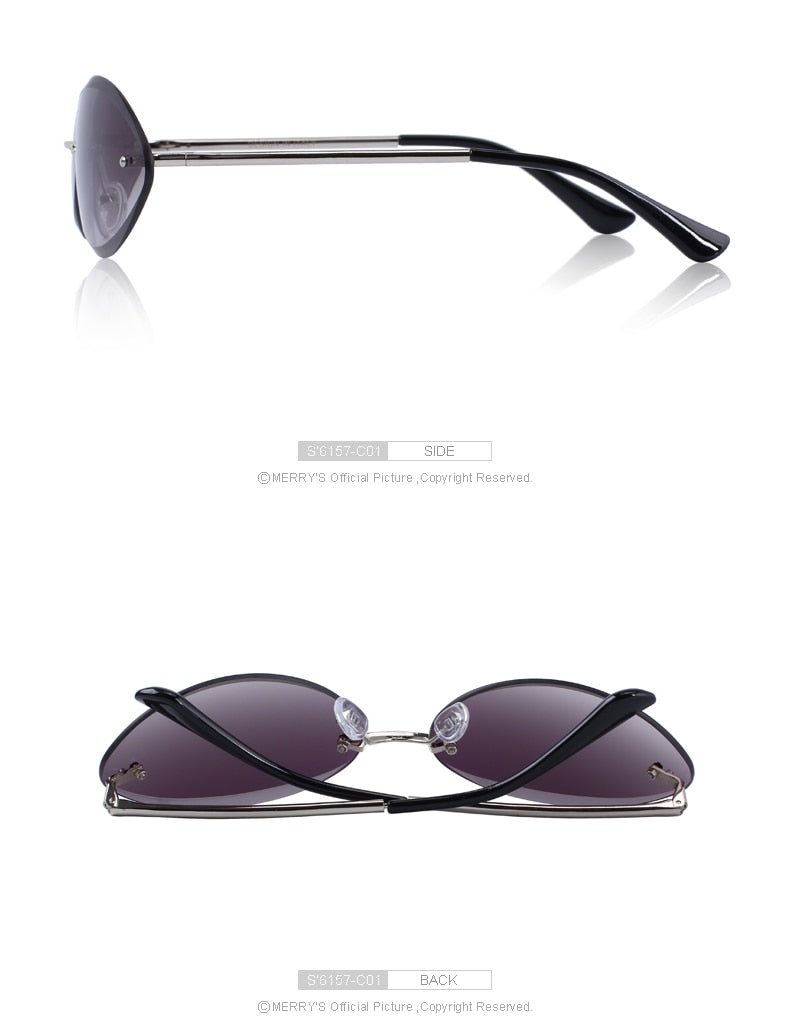 Rimless Oval Sunglasses Gradient Lens (7 color) S6157