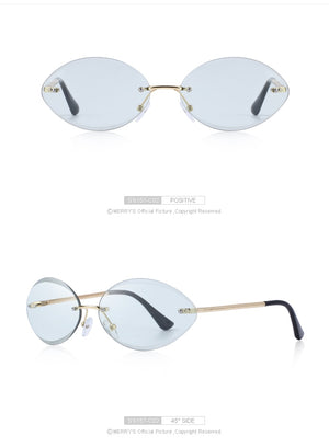 Rimless Oval Sunglasses Gradient Lens (7 color) S6157