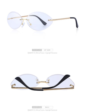 Rimless Oval Sunglasses Gradient Lens (7 color) S6157