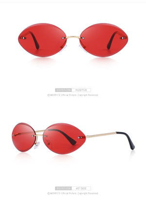 Rimless Oval Sunglasses Gradient Lens (7 color) S6157