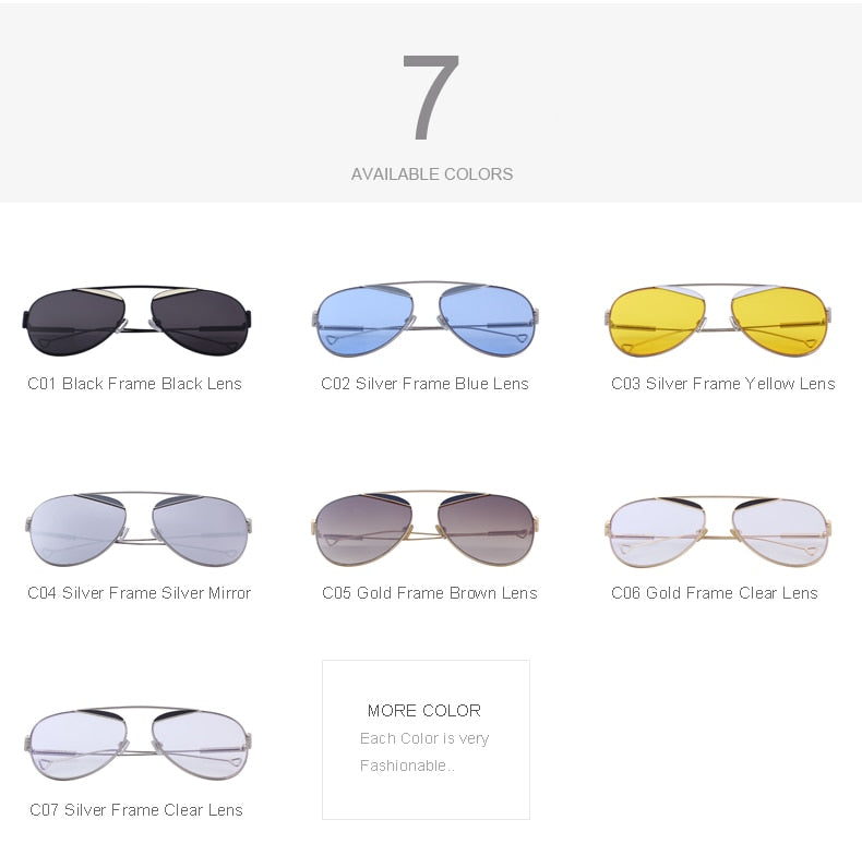 Classic  Single bridge Sunglasses (7 color) S6079