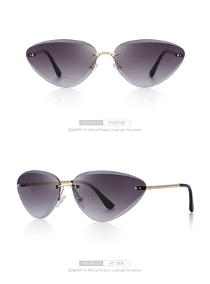 Rimless Cat Eye Sunglasses Gradient Lens (7 color) S6158