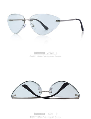 Rimless Cat Eye Sunglasses Gradient Lens (7 color) S6158