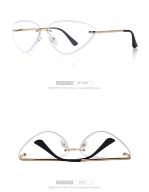 Rimless Cat Eye Sunglasses Gradient Lens (7 color) S6158