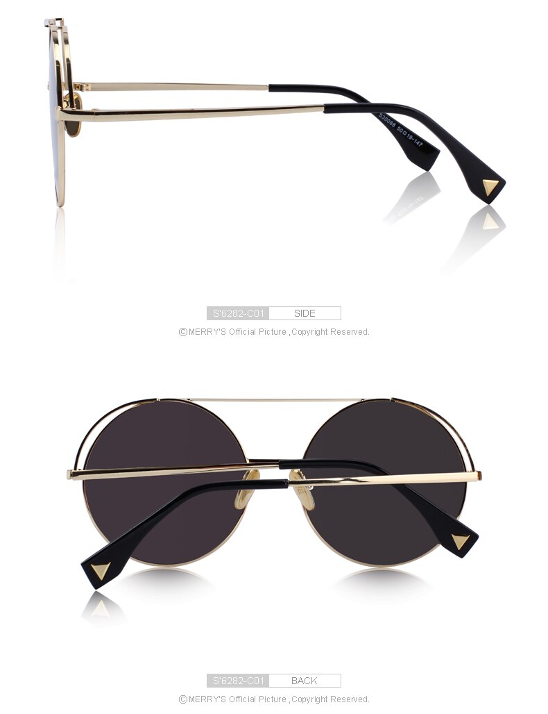 Classic Round Sunglasses Double Bridges (8 color) S6282