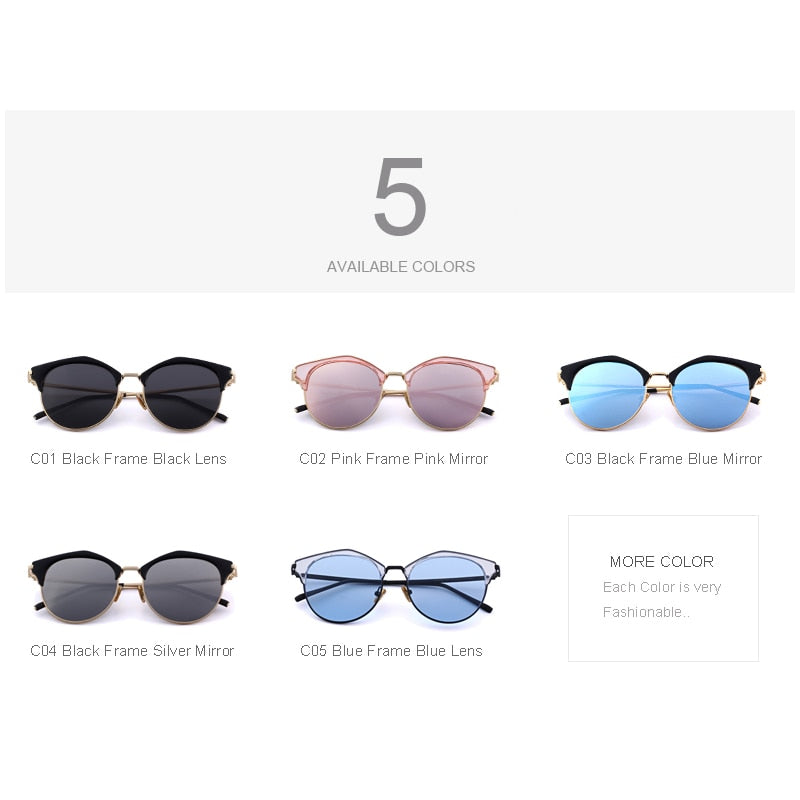 Cat Eye Polarized Sunglasses Retro Style Shades (5 color) S'6503