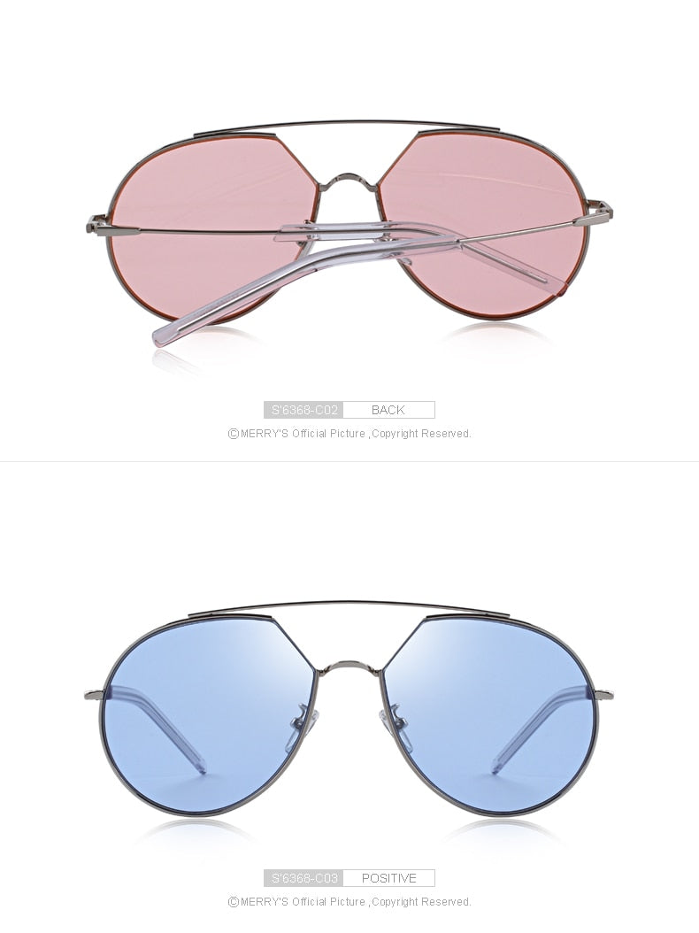 Twin-Beams Frame Sun Glasses Metal Temple (9 color) S6368