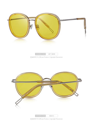 Oval Frame Sunglasses Metal Temple (6 color) S6369