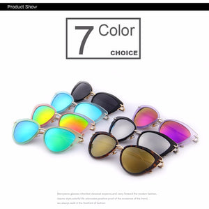 Cat Eye Oval Alloy Frame Sunglasses (7 color) MSP557