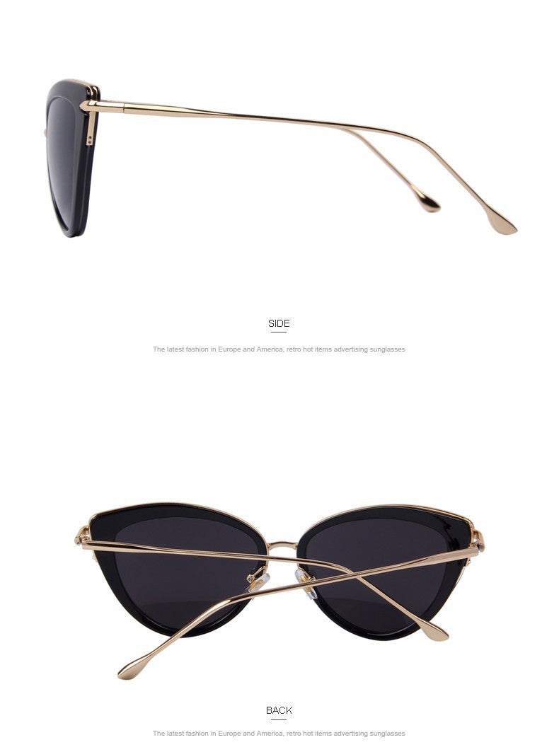 Cat Eye Oval Alloy Frame Sunglasses (7 color) MSP557