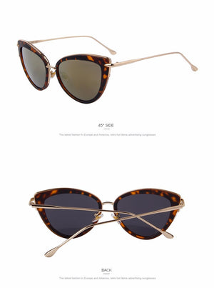 Cat Eye Oval Alloy Frame Sunglasses (7 color) MSP557