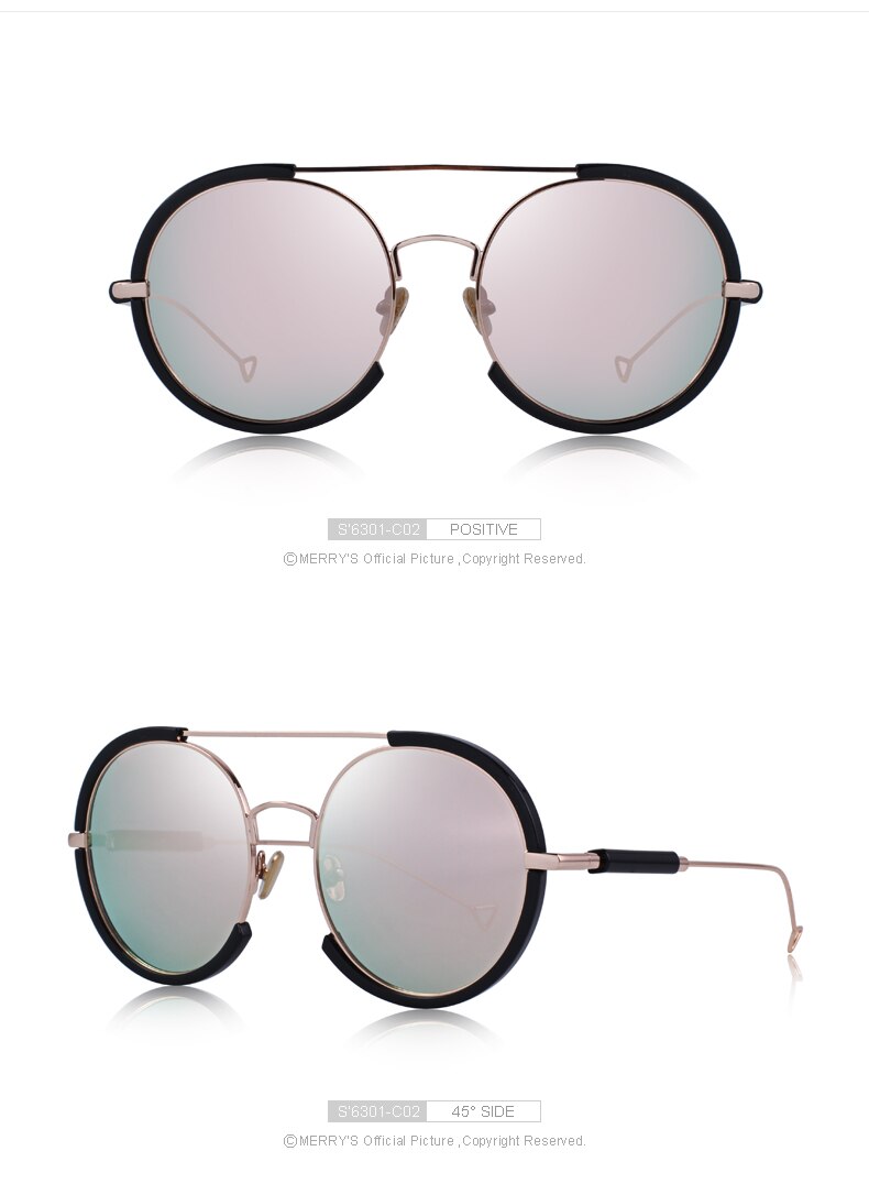 Twin-Beams Frame Sun Glasses Metal Temple (6 color) S6301