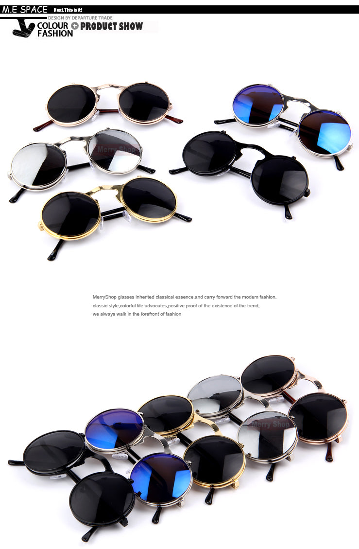 Steampunk Retro Circle  Sunglasses (5 color) MSP383