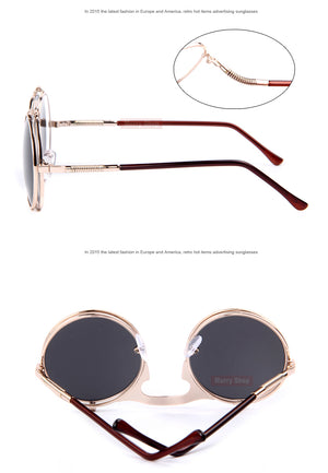 Steampunk Retro Circle  Sunglasses (5 color) MSP383