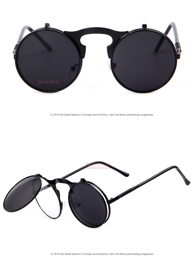 Steampunk Retro Circle  Sunglasses (5 color) MSP383